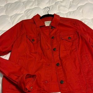 Red denim jacket worn once
